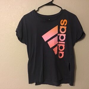 navy, pink, and orange, adidas shirt size small women’s